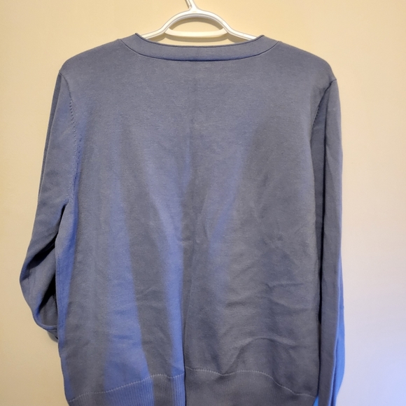 J Jill button down blue sweater. Size Large - Picture 4 of 6